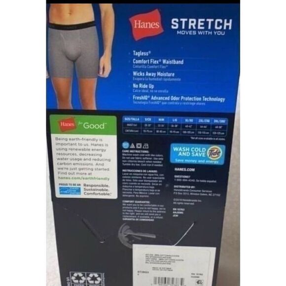 HANES 3 Small Tagless Boxer Briefs - Picture 4 of 6